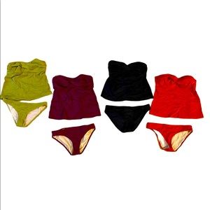 4 J.Crew tankini bathing suits